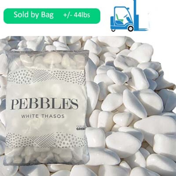 white marble pebbles